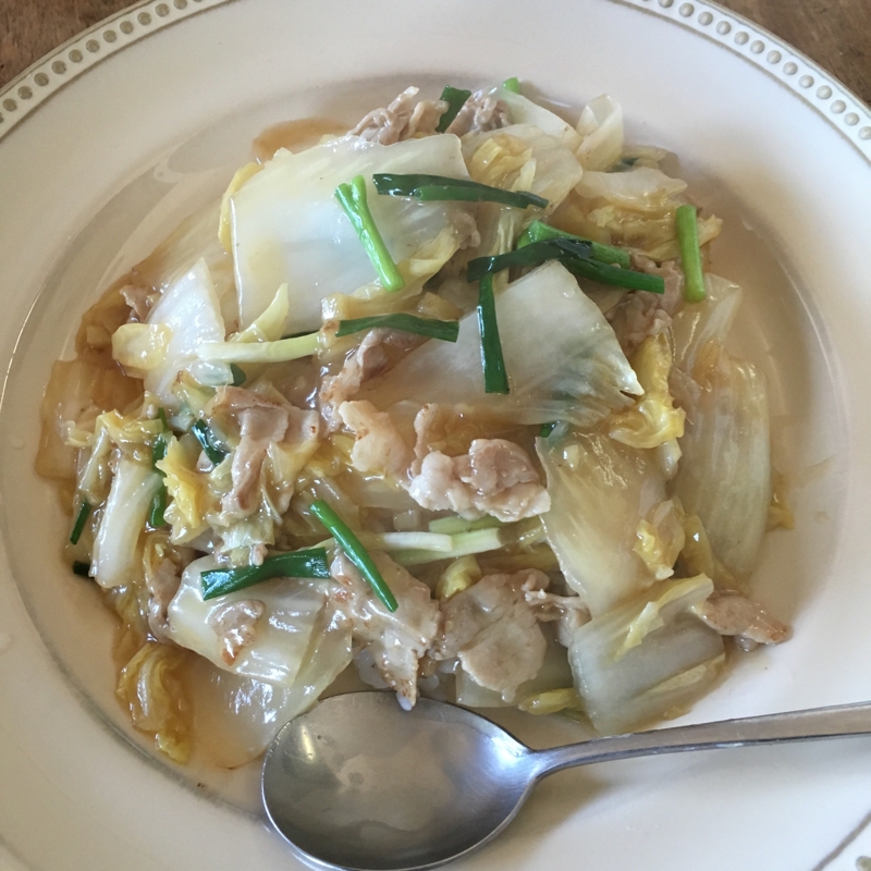 白菜と豚肉の中華丼