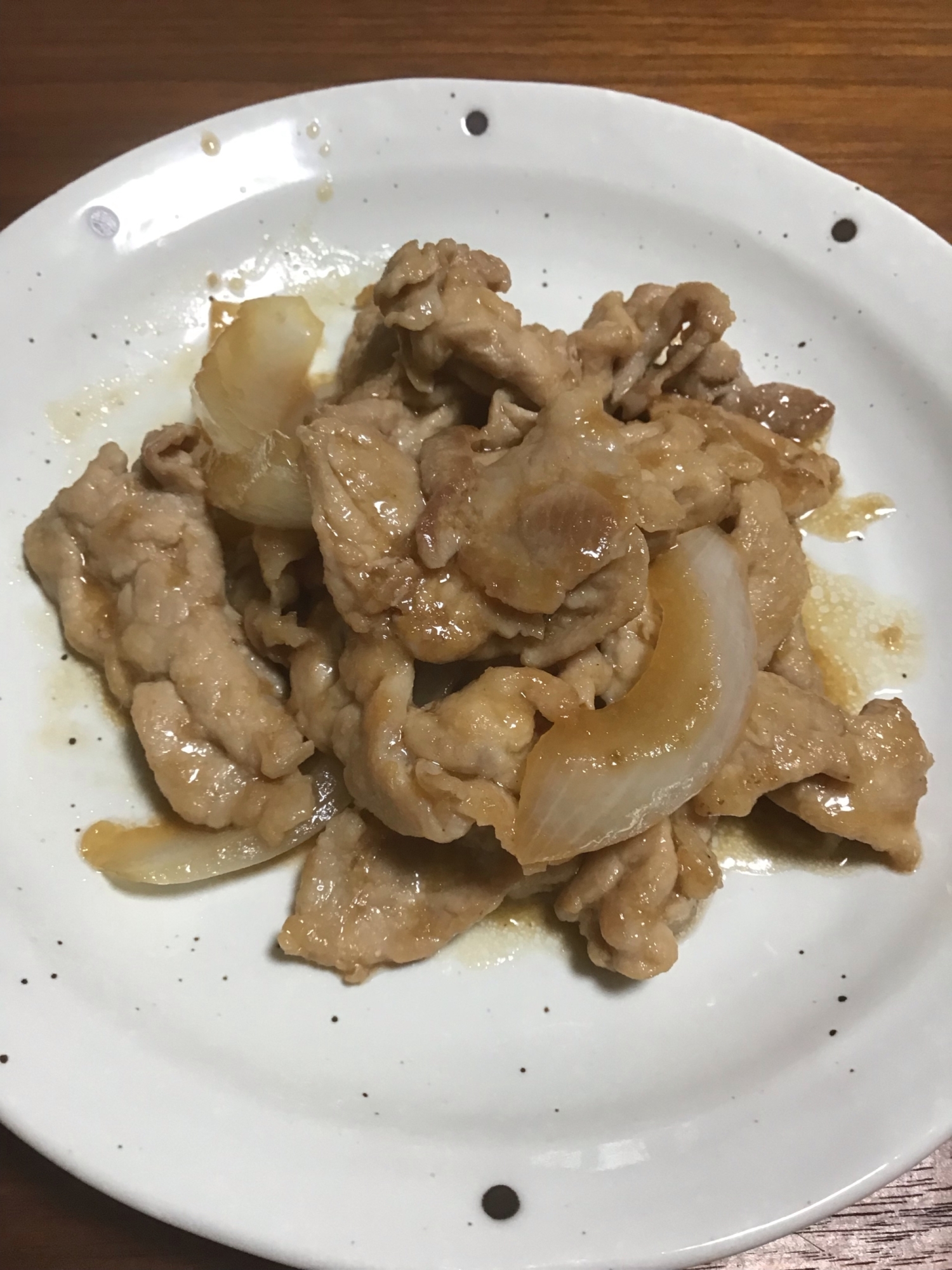 豚こま肉で作る生姜焼き