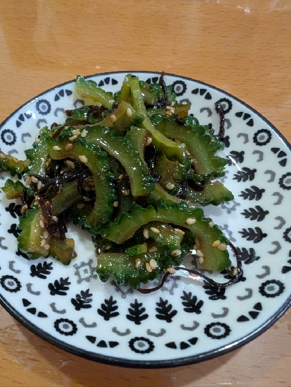 【つくおき】ゴーヤと塩昆布あえ