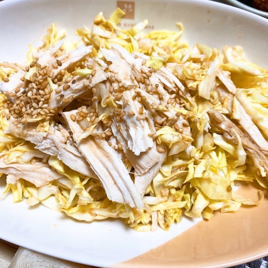 鶏むね肉で 簡単 棒棒鶏風キャベツサラダ レシピ 作り方 By ぽんちゃん 楽天レシピ