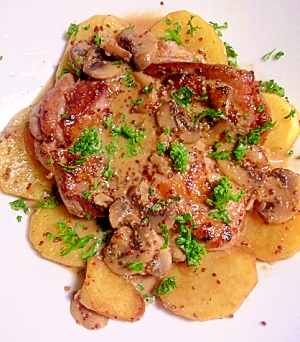 鶏モモ肉をフレンチ風マスタードソースで レシピ 作り方 By Ske芭沙羅 楽天レシピ