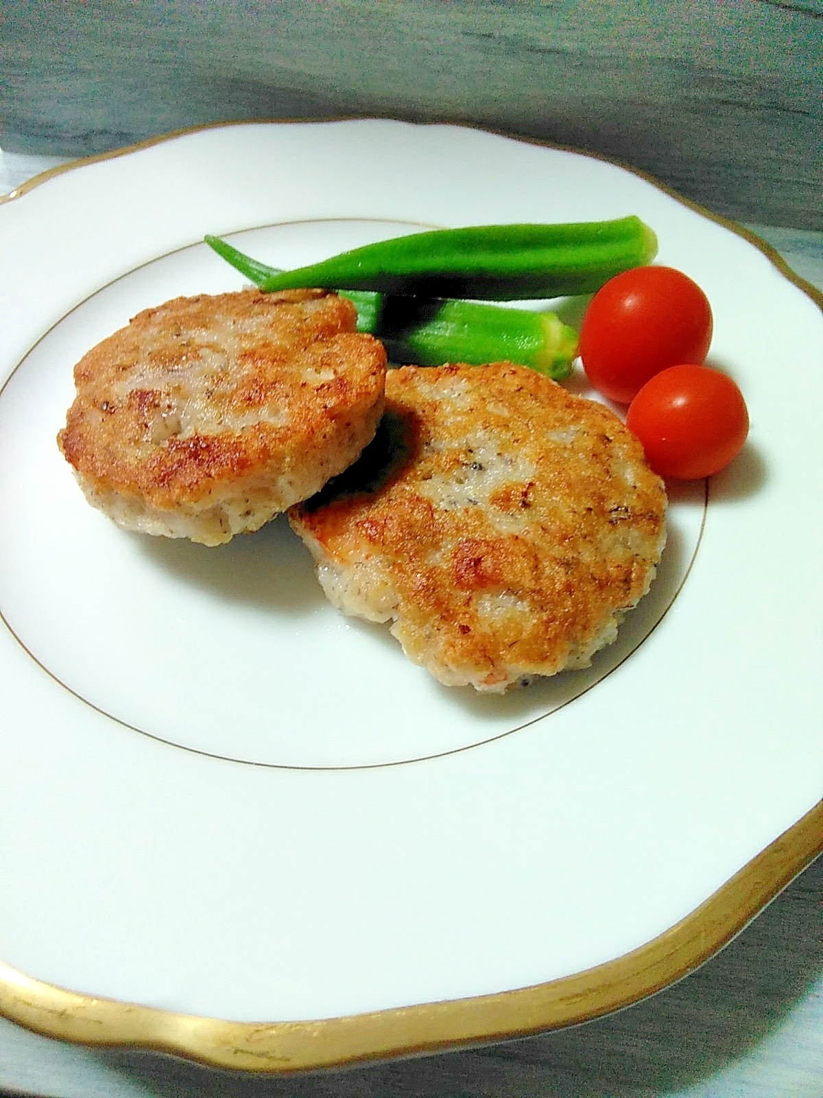 蓮根とかに缶バーグ