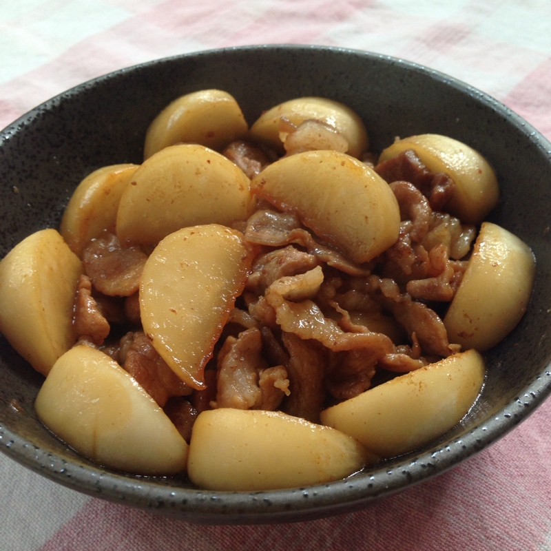 かぶと豚こまの炒め煮♪