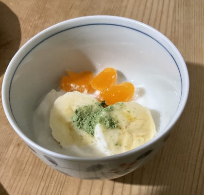 みかんバナナ♪青汁ヨーグルト