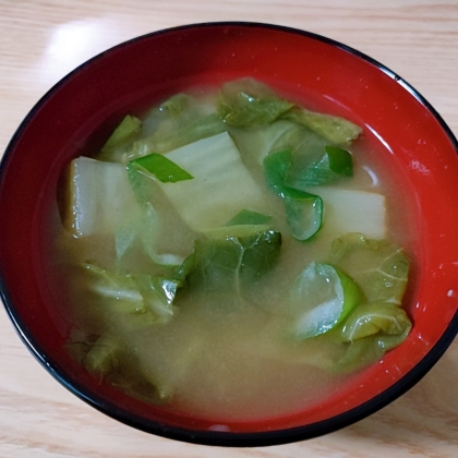 白菜と長ネギの味噌汁