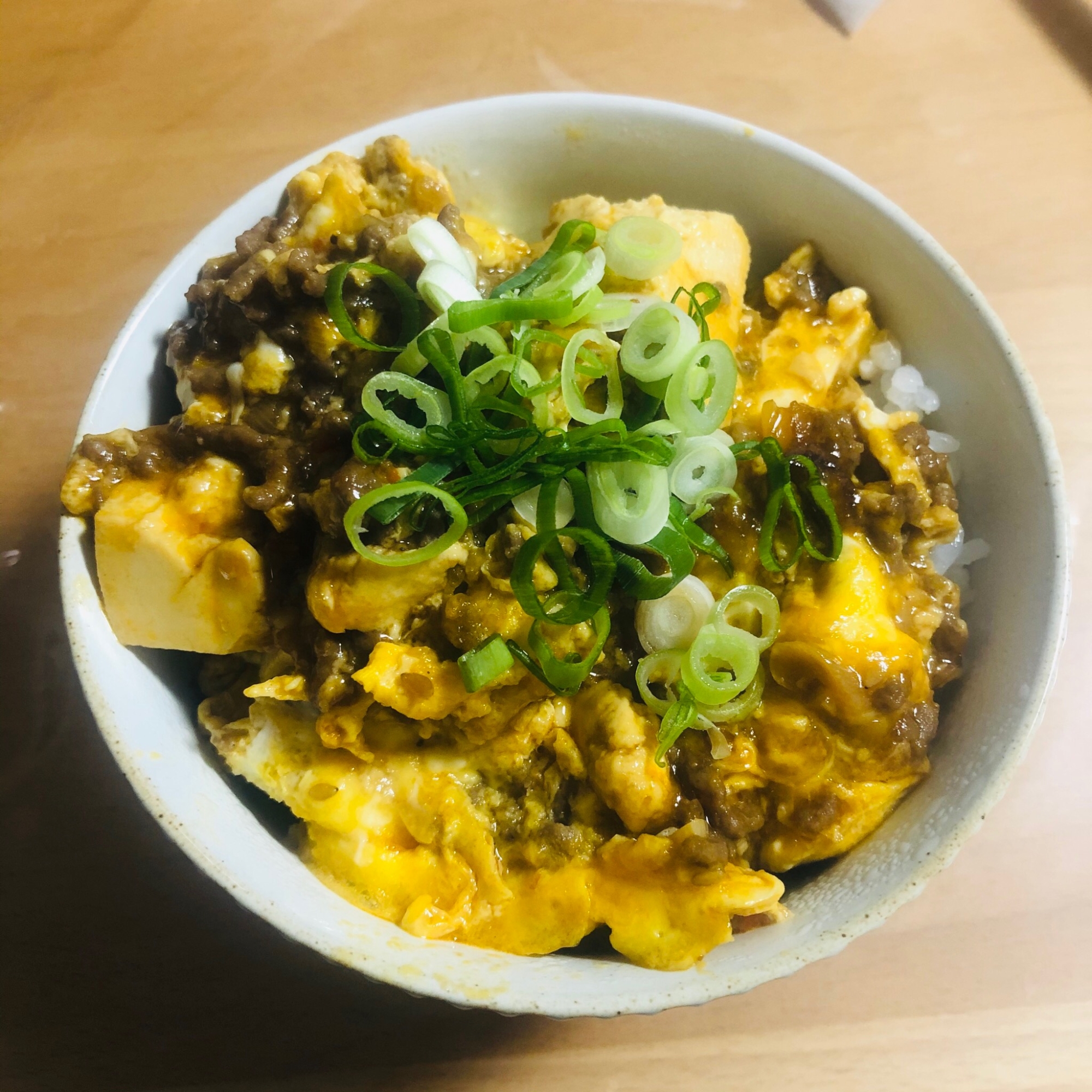 とろたまマーボー丼♪(麻婆豆腐アレンジ)