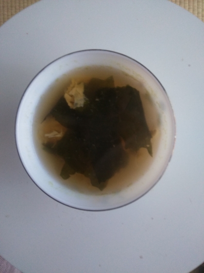 もずくと椎茸のほっこり卵スープ