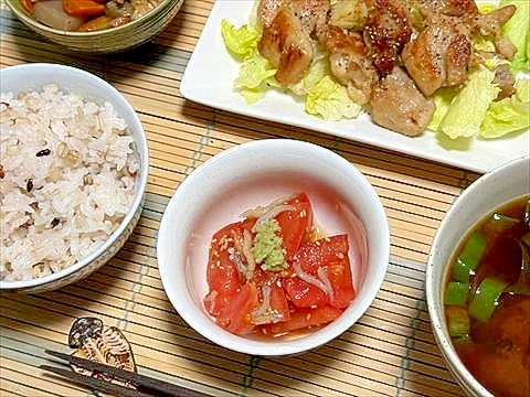 トマトとおじゃこで「あ、これうまぁい」小鉢