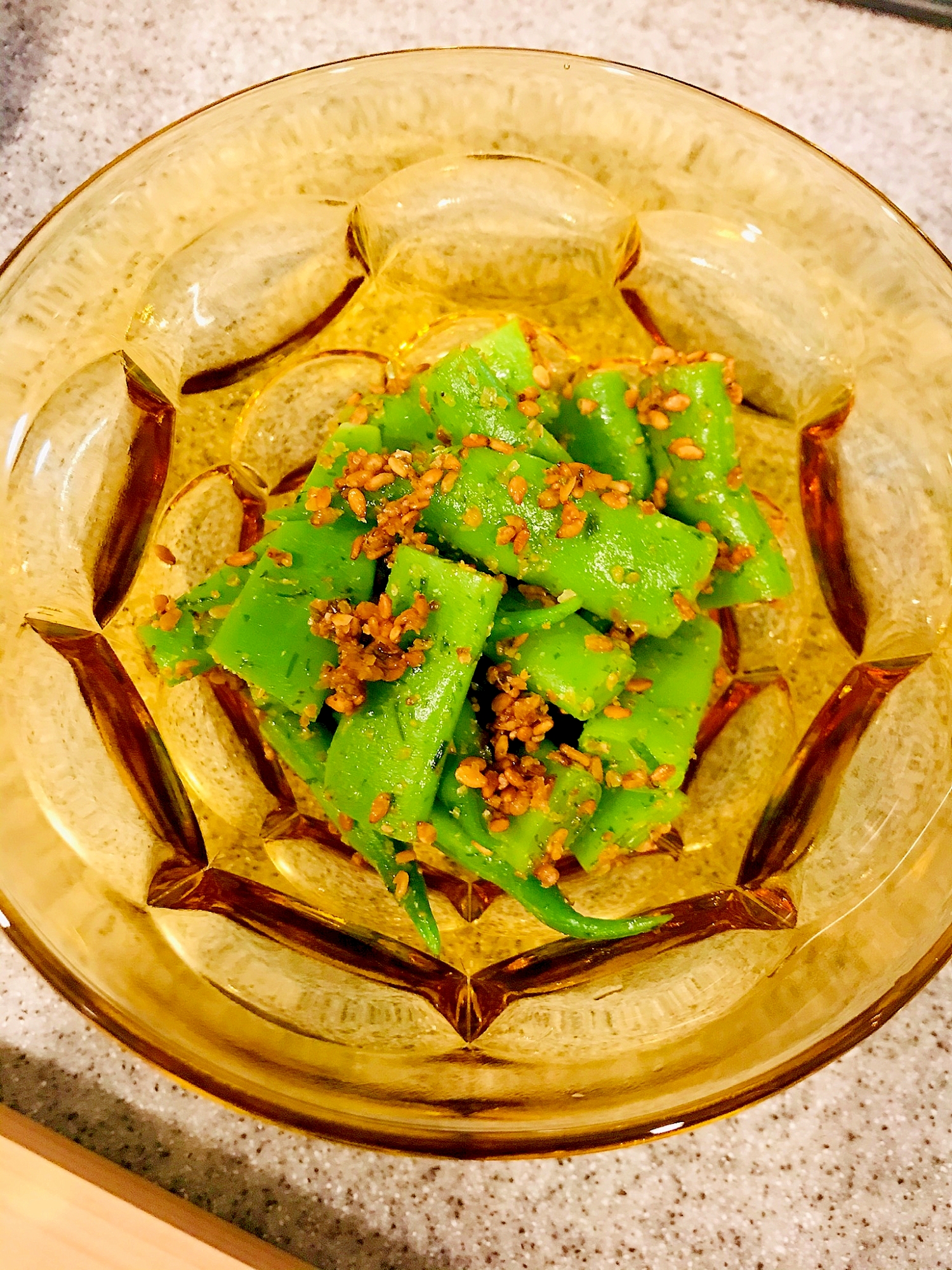 モロッコインゲンの胡麻味噌和え