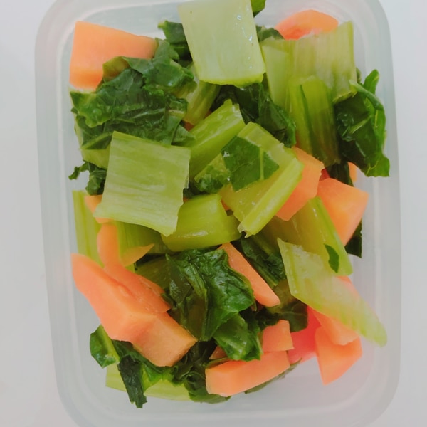 こどももパクパク レンジで小松菜と人参ナムル レシピ 作り方 By ゆまり 楽天レシピ こどももパクパク レンジで小松菜と人参ナムル レシピ 作り方 By ゆまり 楽天レシピ