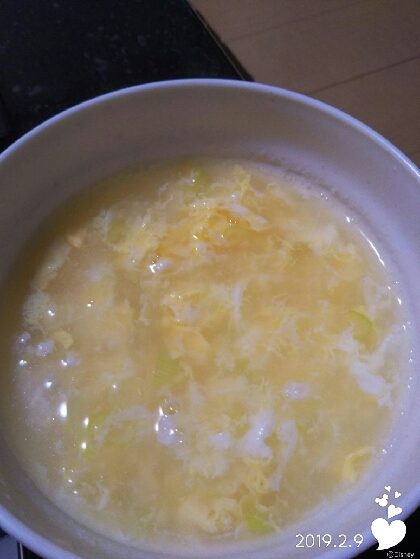 長ネギと卵のとろとろ中華スープ