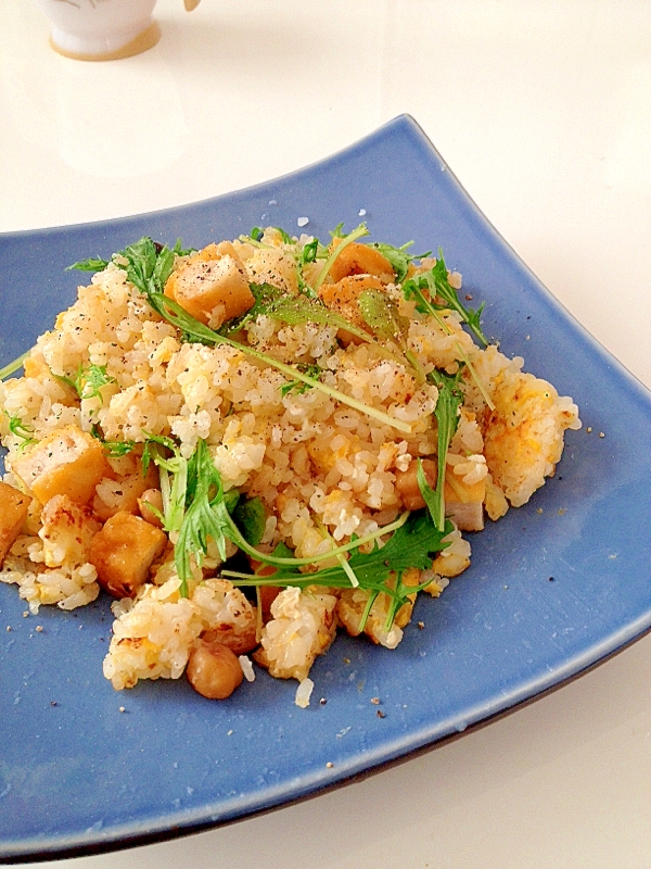 ホクホクお豆の洋風水菜チャーハン レシピ 作り方 By とっこ 楽天レシピ ホクホクお豆の洋風水菜チャーハン レシピ 作り方 By とっこ 楽天レシピ