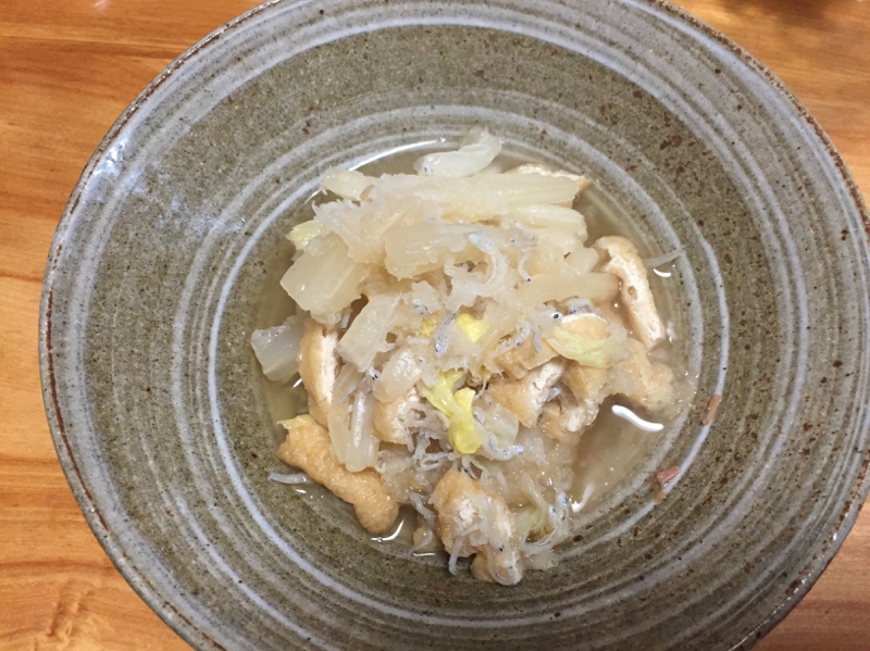 油揚げと白菜のおろし煮