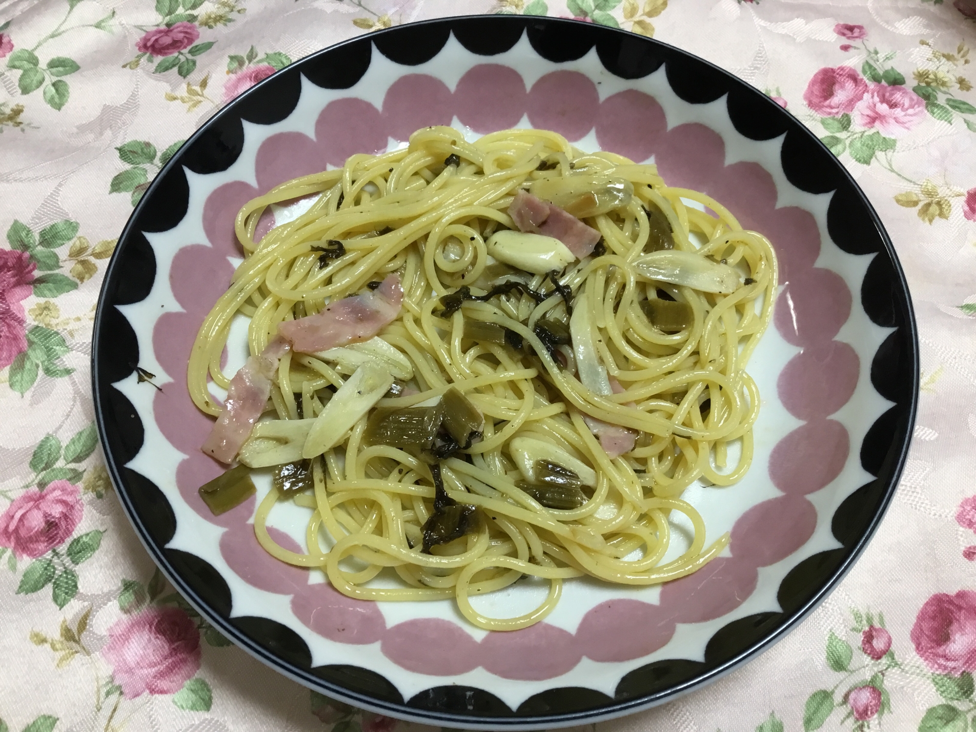 高菜のペペロンチーノスパゲティ