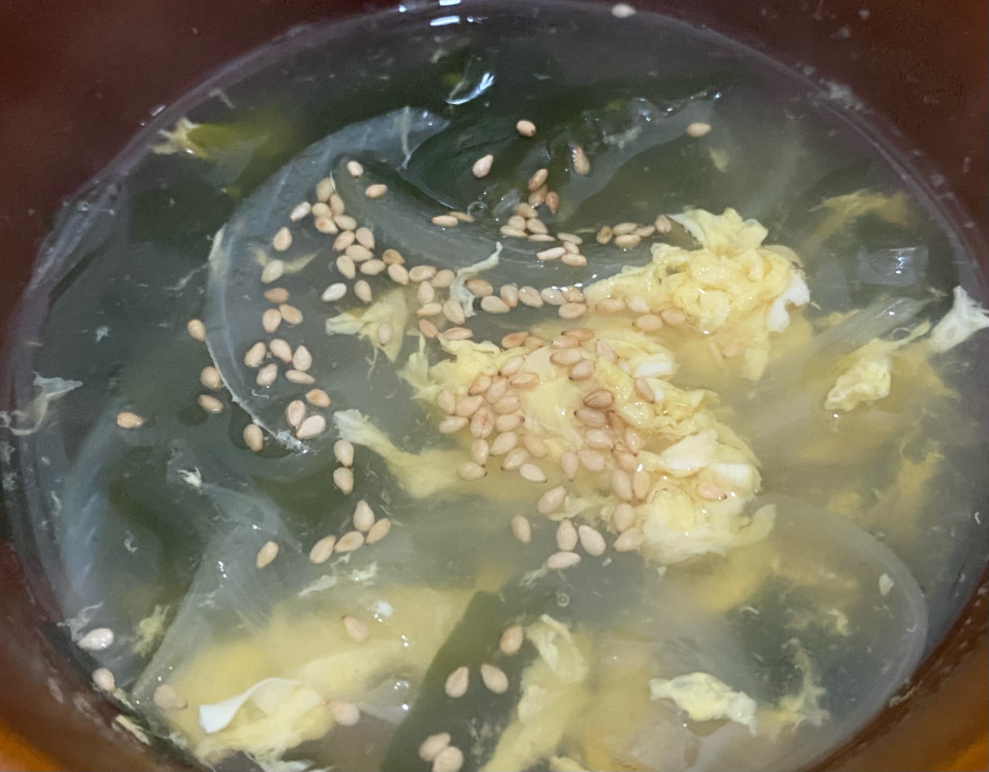 わかめと卵の和風スープ