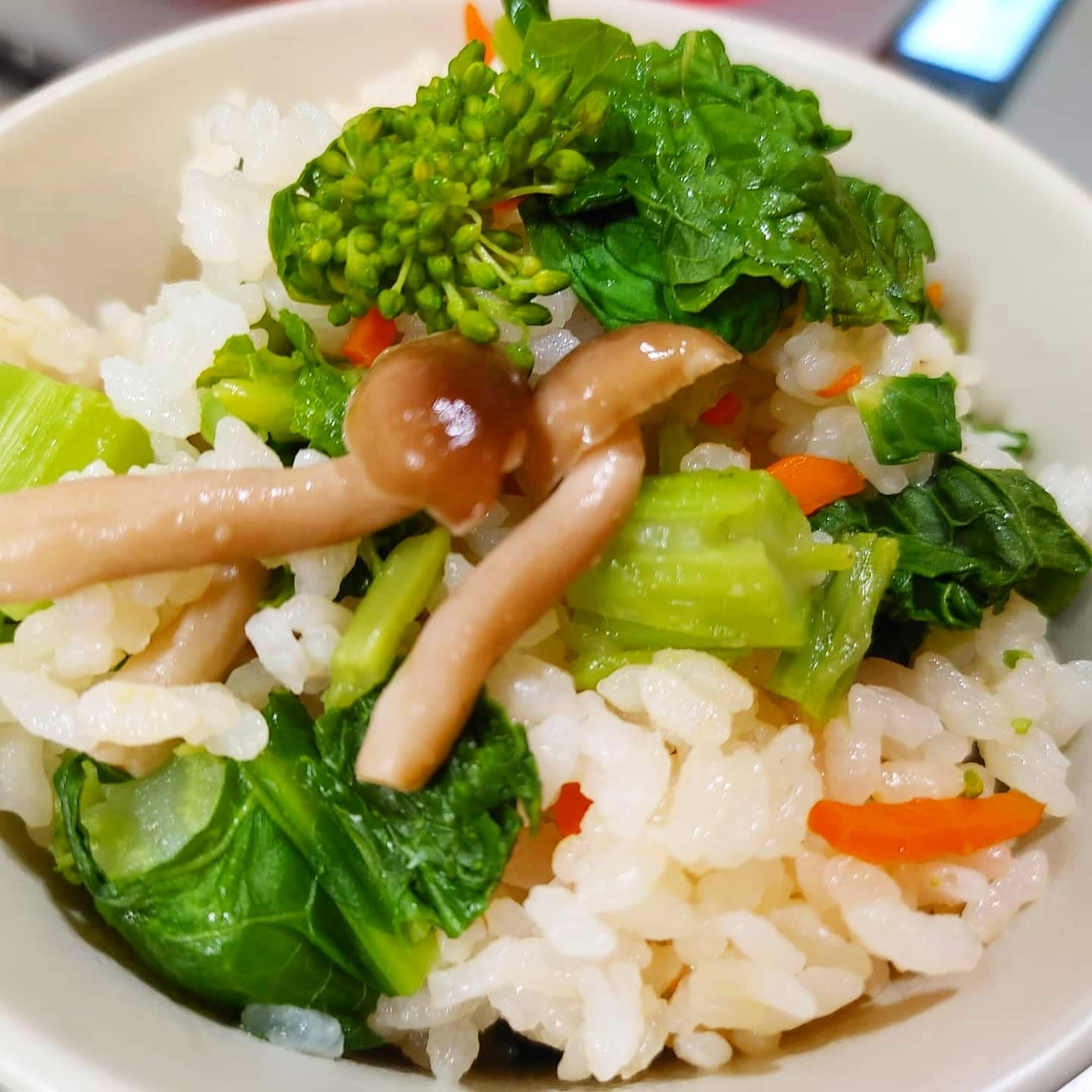 ストウブDe〜菜の花の混ぜご飯