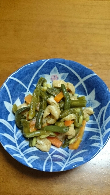 いんげんと薄揚げの煮物♪