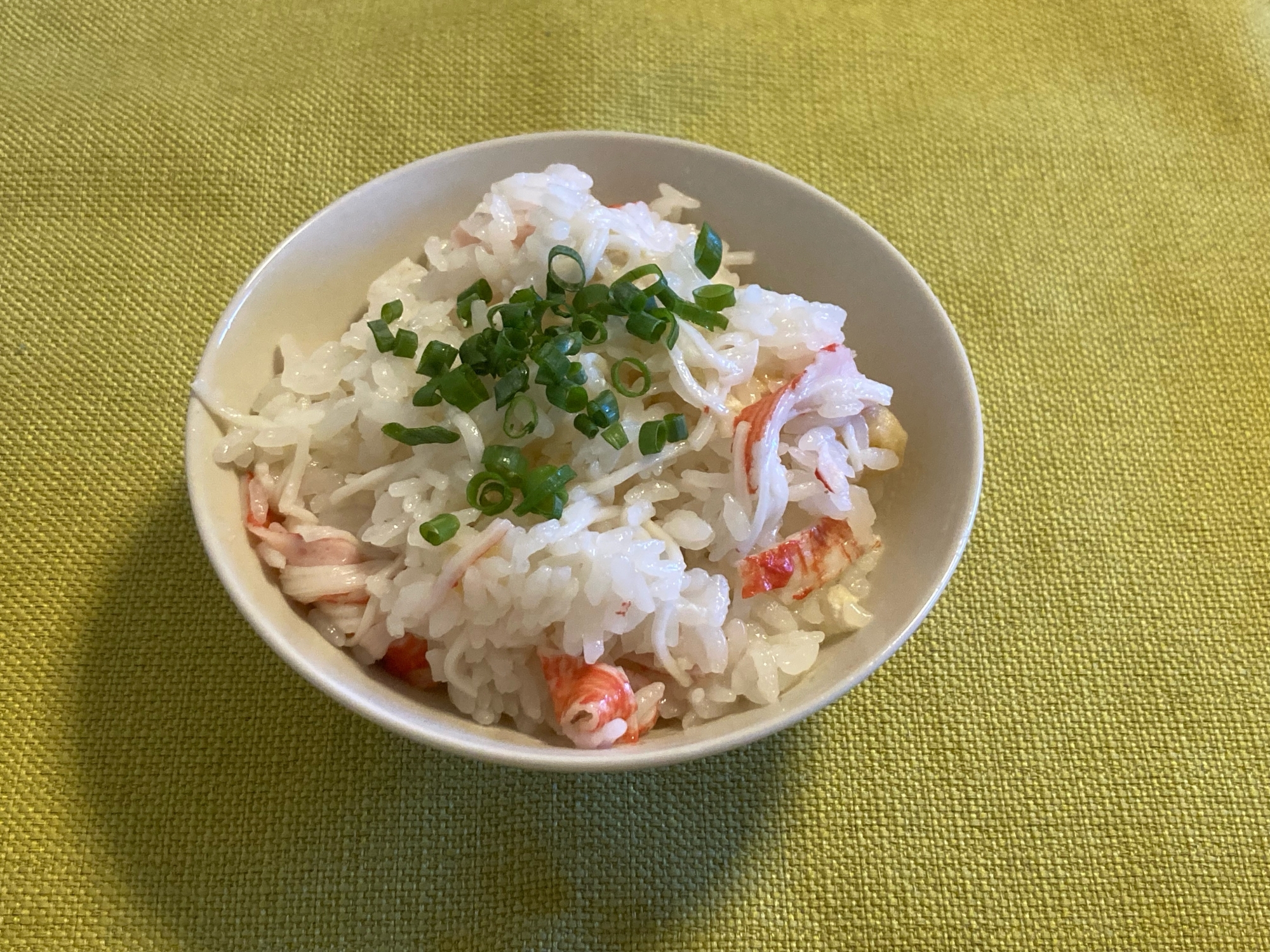 うちのごはん  カニカマご飯