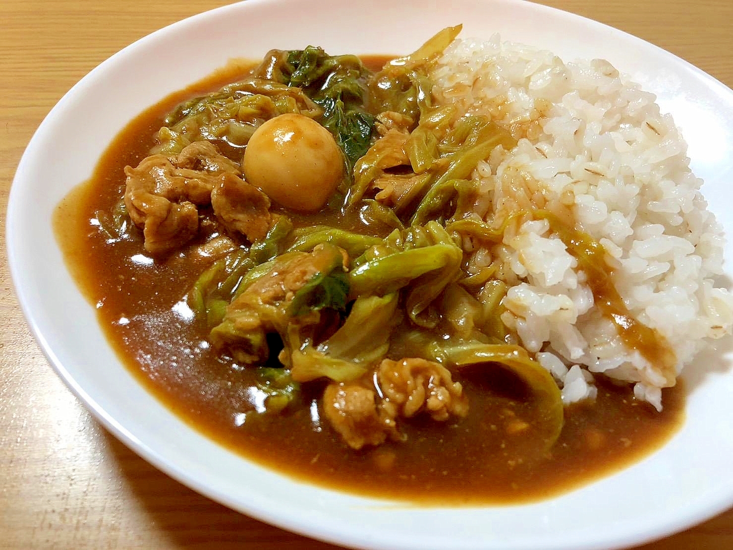 春キャベツの中華カレー