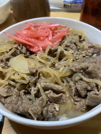 牛丼☆味が染み込んだしらたき入