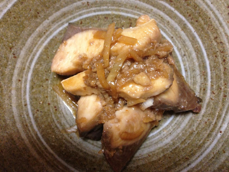 ハマチの生姜味噌煮