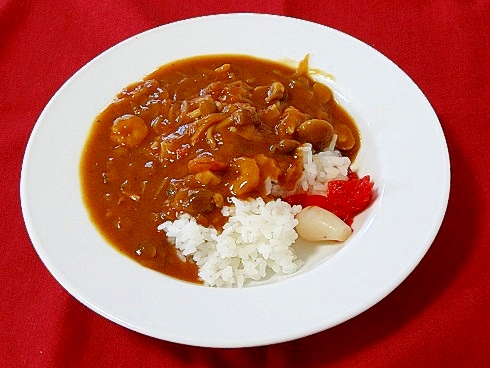 うちのカレー「海老カレー＆野菜煮」