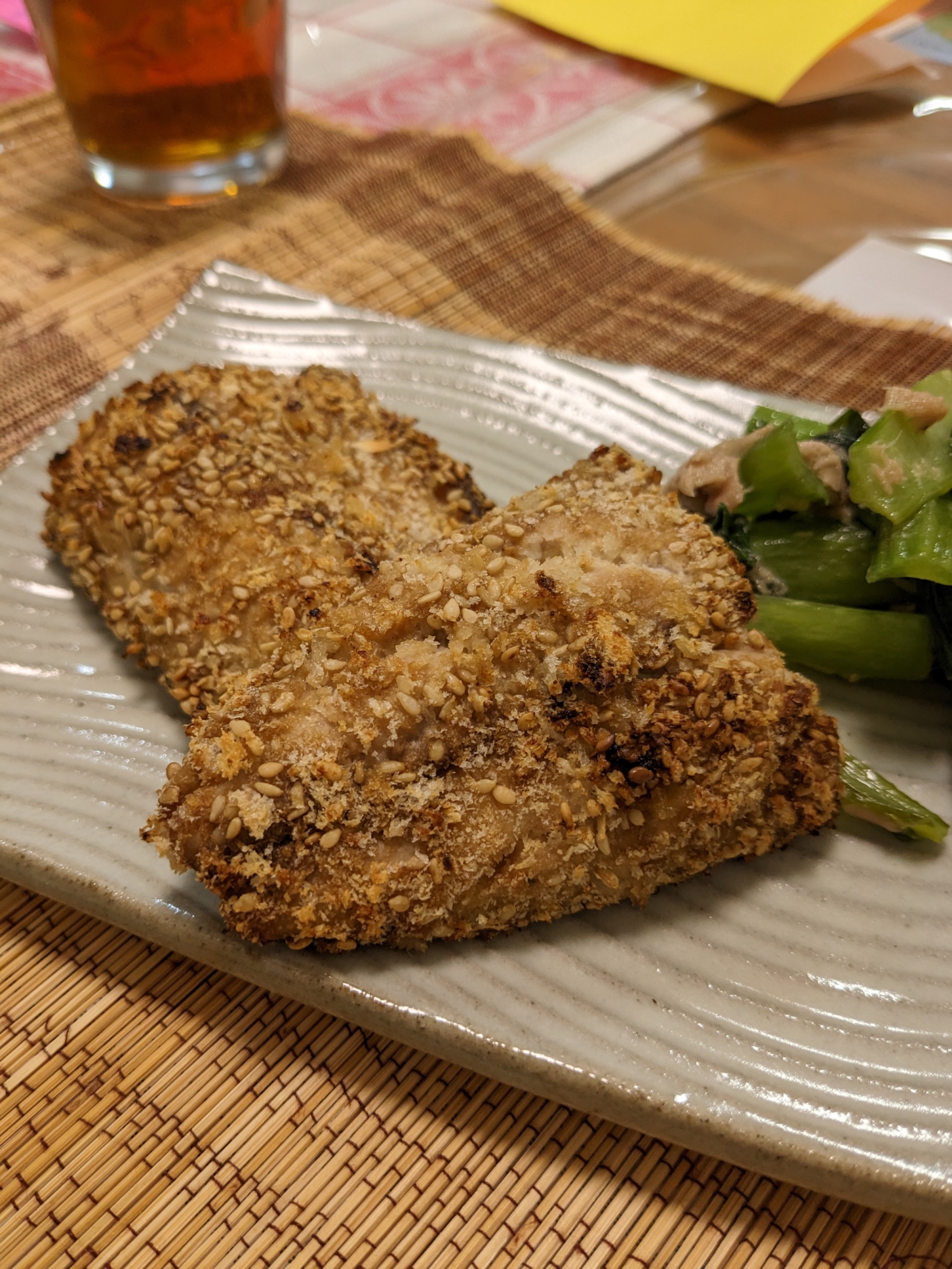 グリルで☆鯵のごまパン粉焼き☆