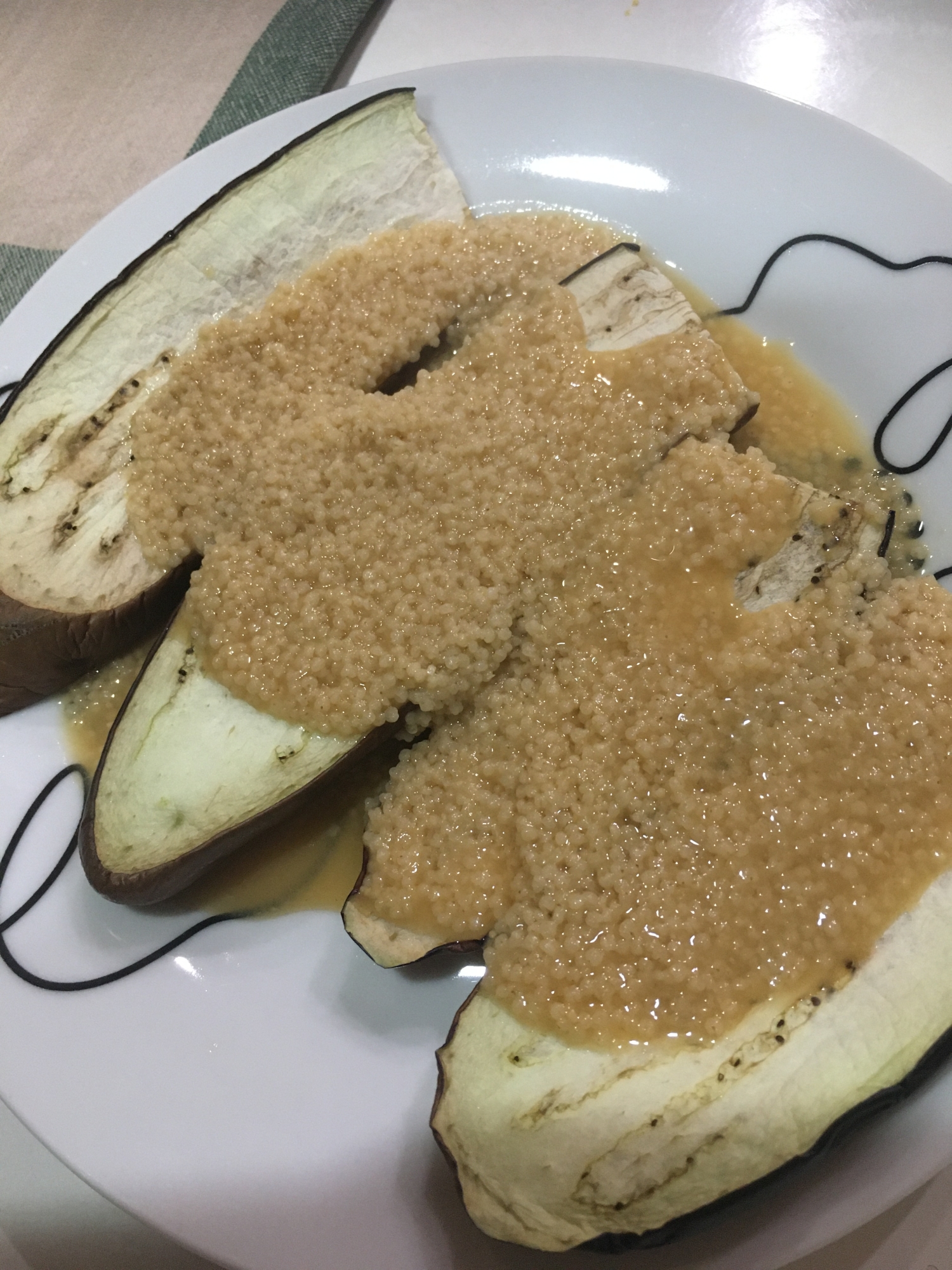 もちあわ味噌の焼きナス