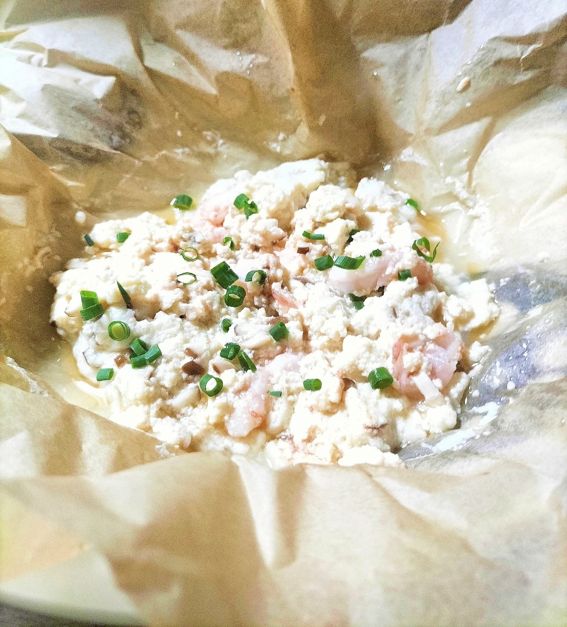 甘エビと生豆腐蒸し