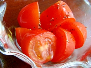 さっぱりトマトだけのオリーブサラダ レシピ 作り方 By Sundisk 楽天レシピ
