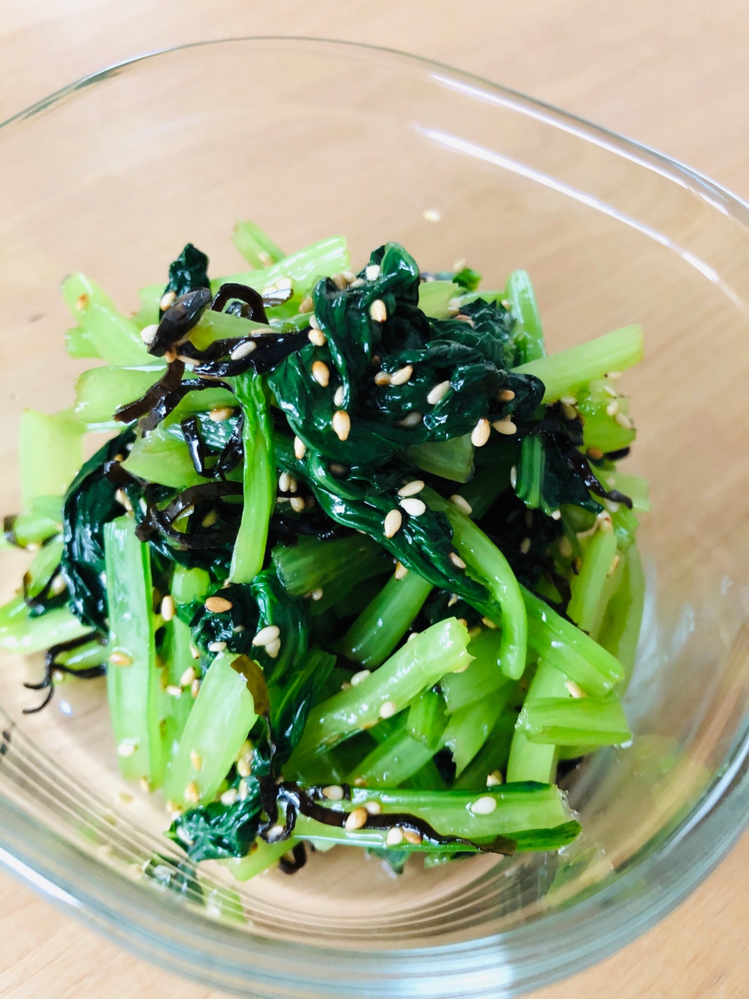 小松菜と塩昆布のナムル