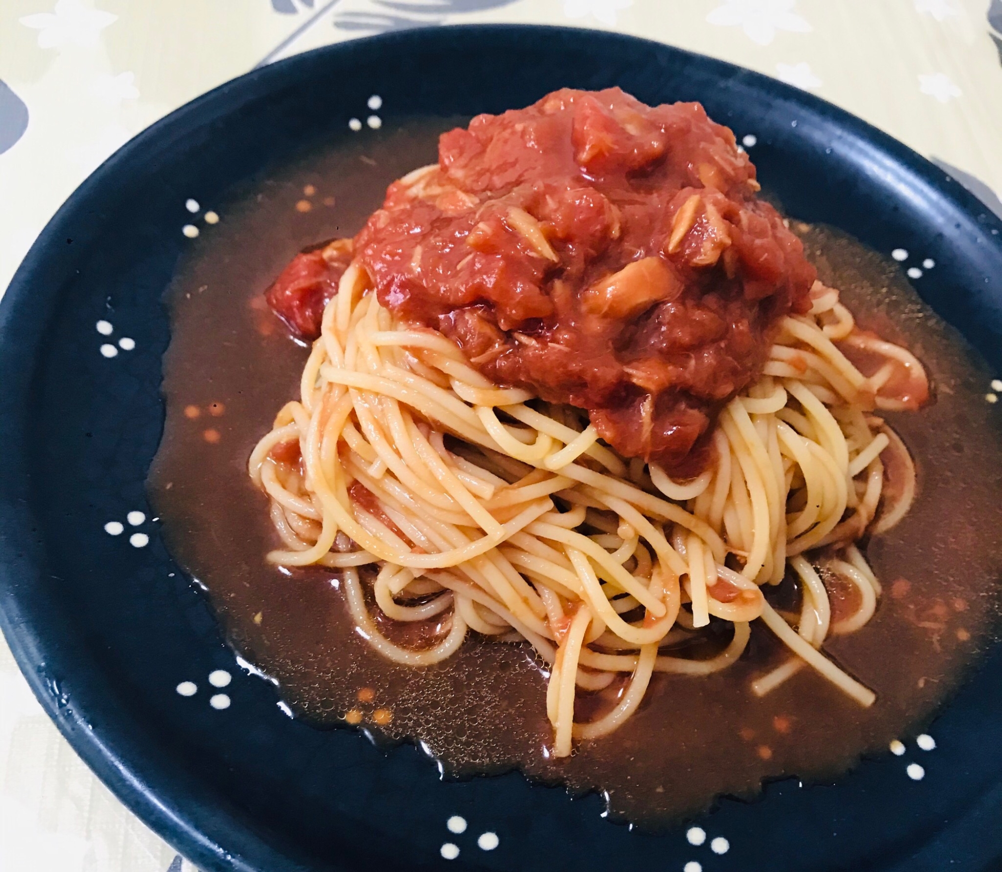 フライパンいらず！トマト缶de冷製パスタ