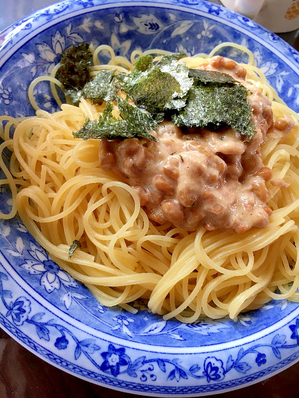 納豆ツナポン酢パスタ