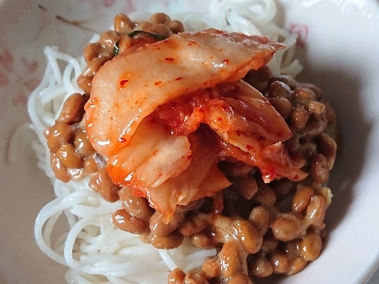 キムチ納豆素麺