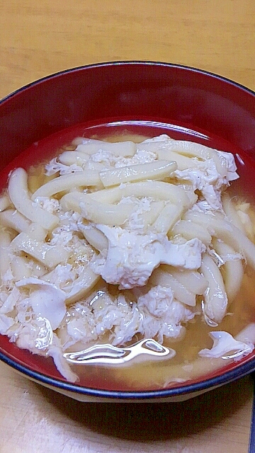 残った白身で★ペッパーうどん
