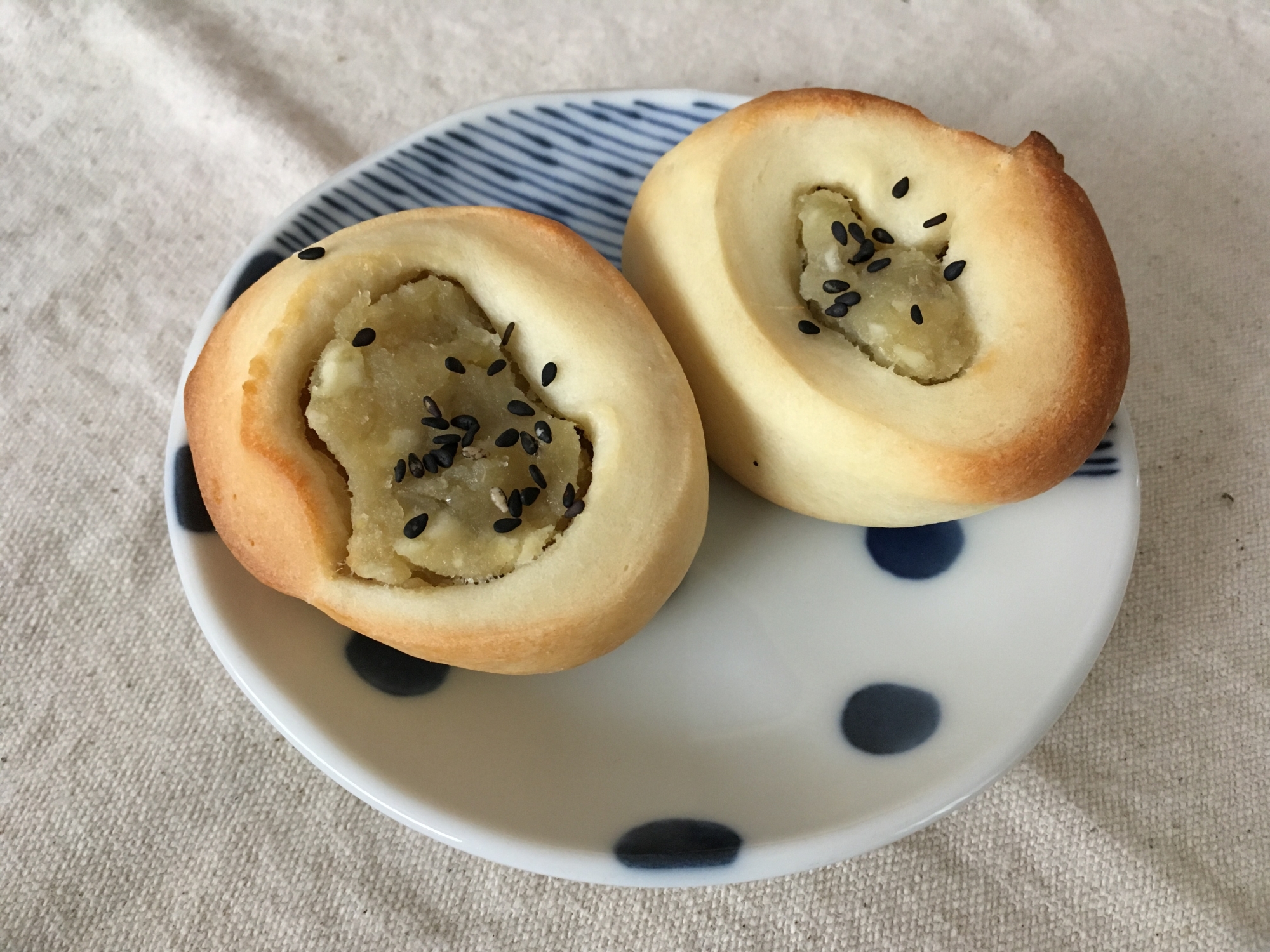 冷蔵庫で低温発酵☆蜂蜜×お芋パン