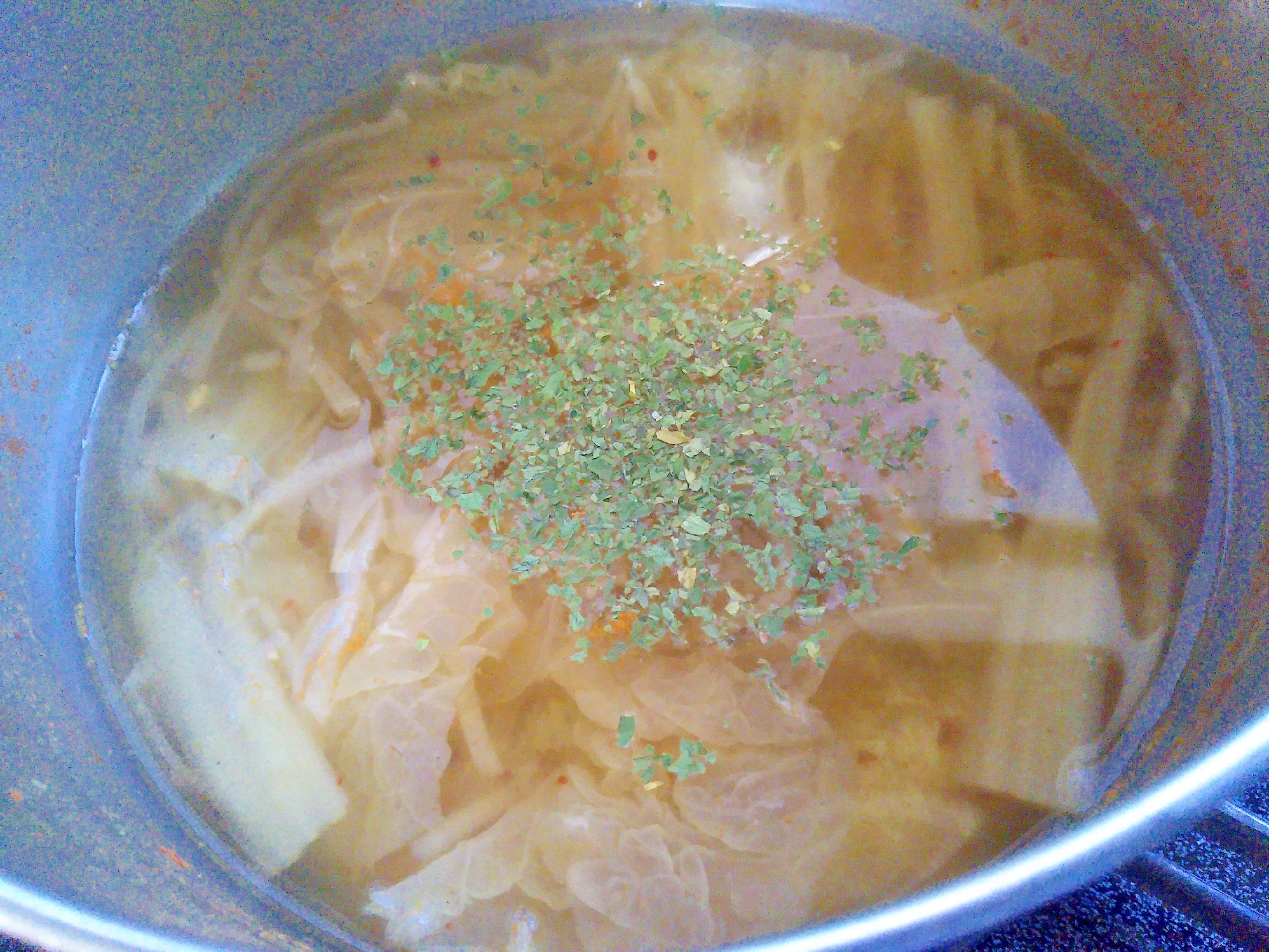 キムチ利用のピリ辛スープ