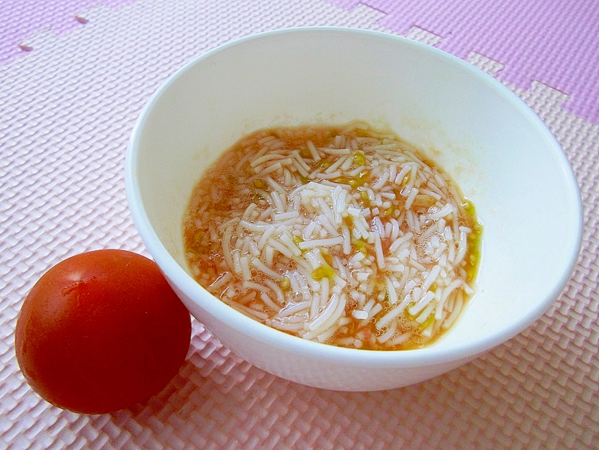 離乳食後期 冷製トマトそうめん レシピ 作り方 By へんてこぽこりんママ 楽天レシピ 離乳食後期 冷製トマトそうめん レシピ 作り方 By へんてこぽこりんママ 楽天レシピ