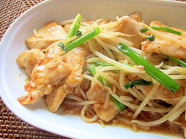 節約おかず♪鷄むね肉ともやしの中華風炒め