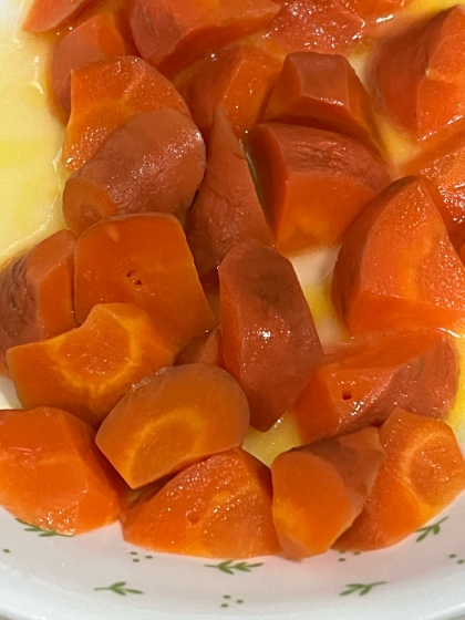 子供が喜ぶ(^^)電子レンジで人参のグラッセ♪