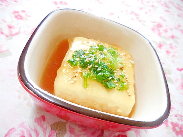 大人味❤揚げ出し豆腐・めんつゆ山葵あんかけ❤