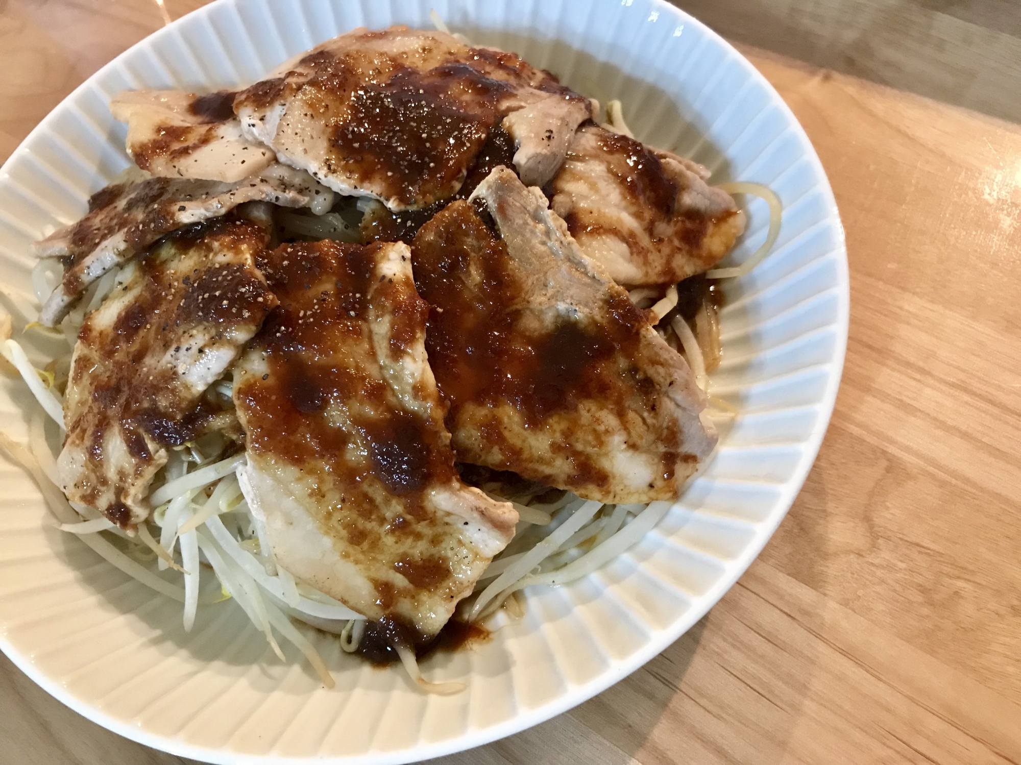 油なし。ヘルシー。簡単。豚バラ丼。