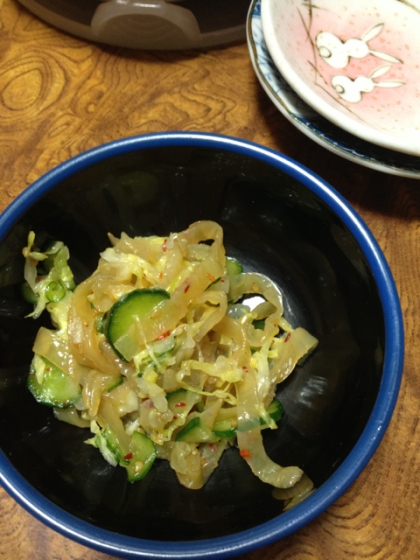 中華くらげ+きゅうり！中華風おかず♪