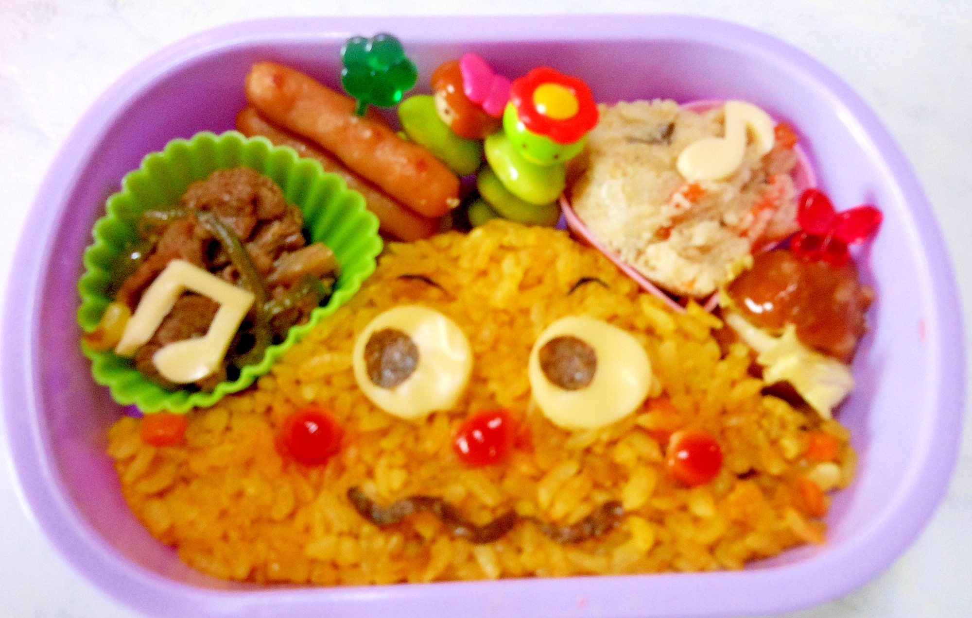 カレーパンマン弁当 キャラ弁当 レシピ 作り方 By さぁー27 楽天レシピ