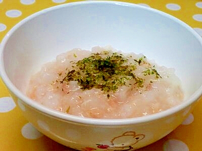 【離乳食】鮭＆青海苔のおかゆ