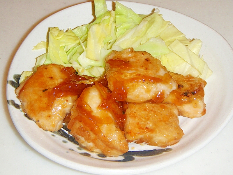 柚子茶で！照り焼きチキン