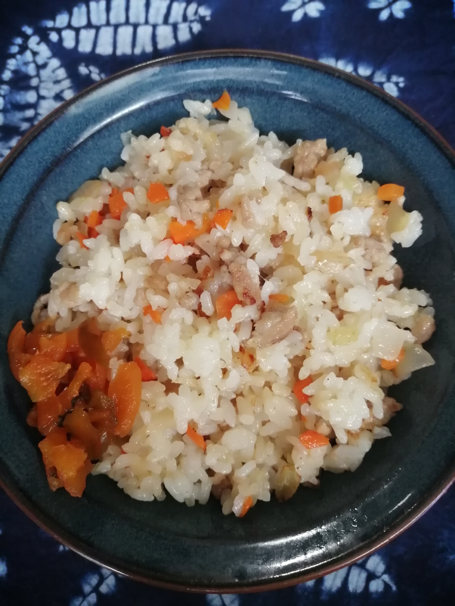 豚ミンチと玉ねぎの焼き飯