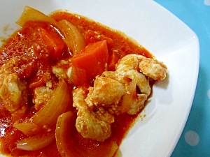 超簡単★塩麹で柔らか★鶏肉のトマト煮込み