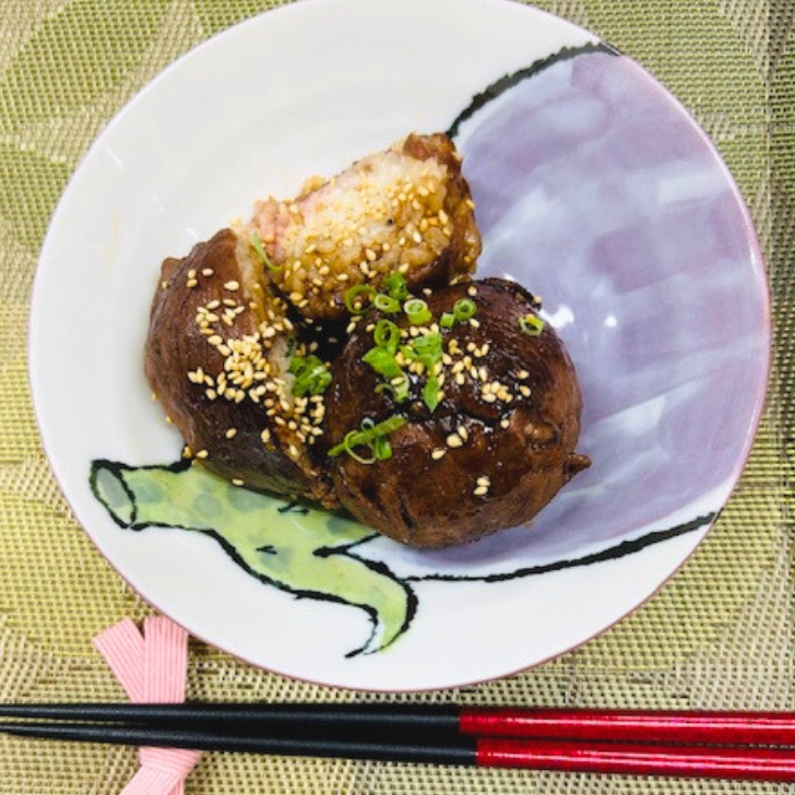 佐賀牛で贅沢！肉巻きおにぎり