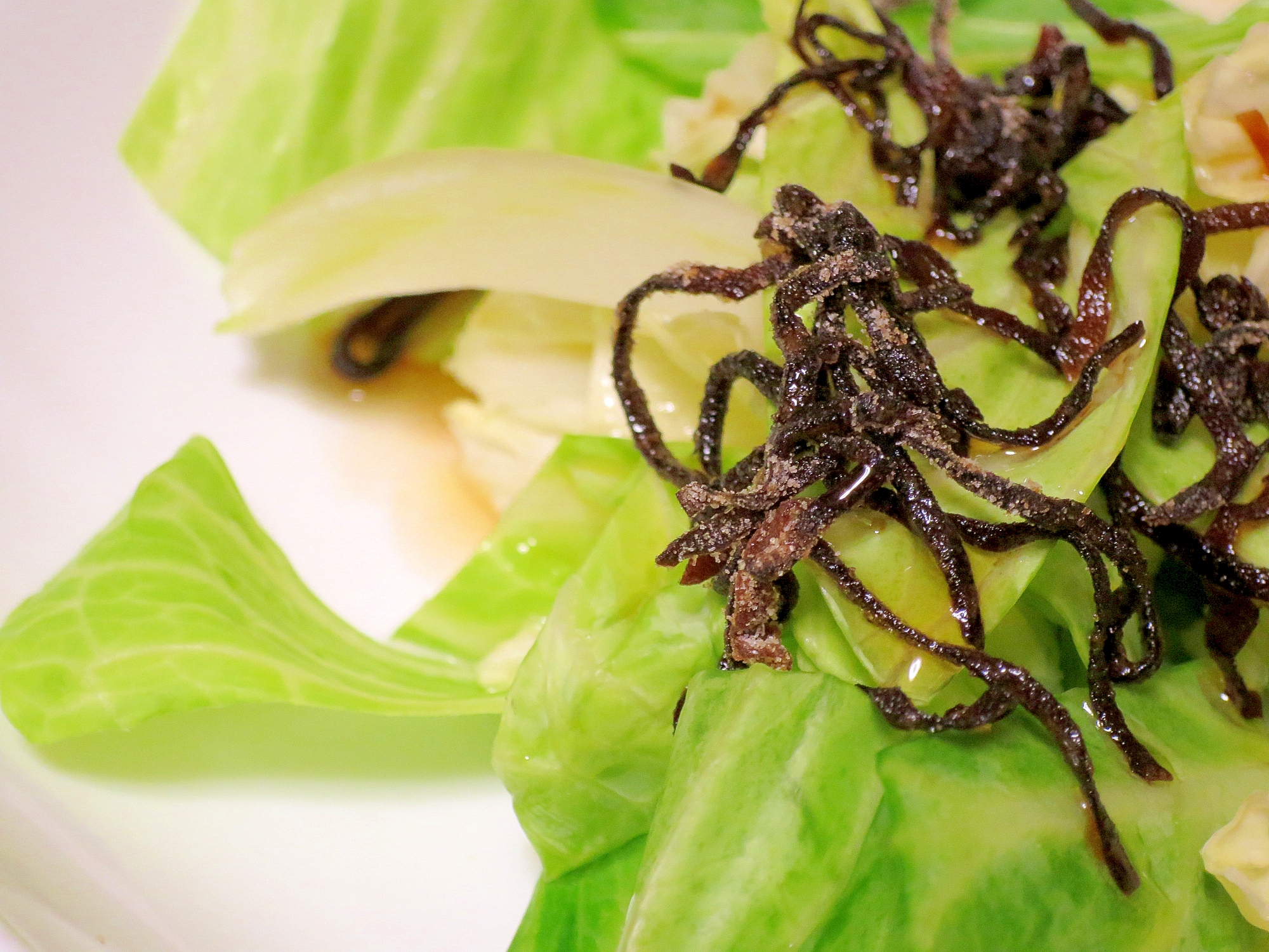 つまみにいいです、塩コンブきゃべつ